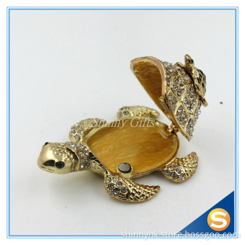 Shinny Gifts China Manufacturer Turtle Trinket Box Jewelry Box Small Gift SCJ075